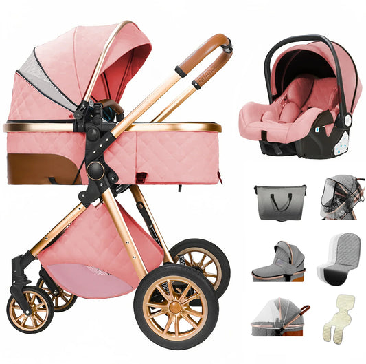 Poussette 3 en 1 Rose Gold