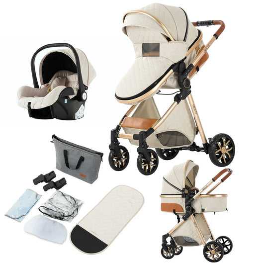 Poussette 3 en 1 Avec Base Isofix